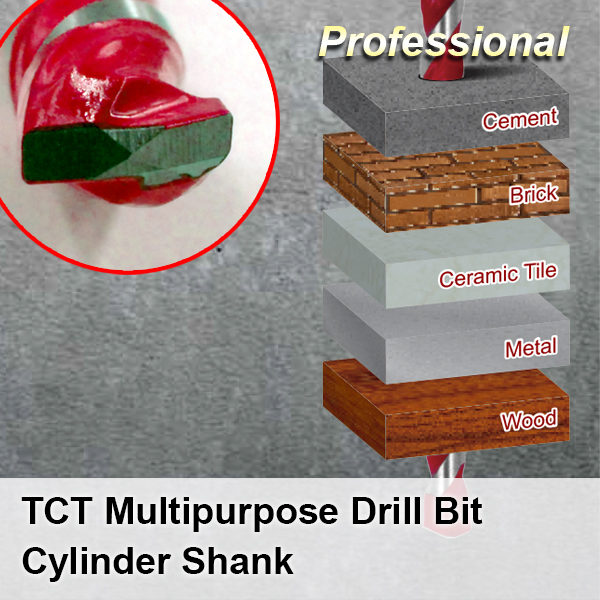 Профессиональный - TCT Многофункциональный сверло битный цилиндр хвостовик