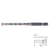 Каменная буровая бит jis6,35 Quick Change Hex Shank